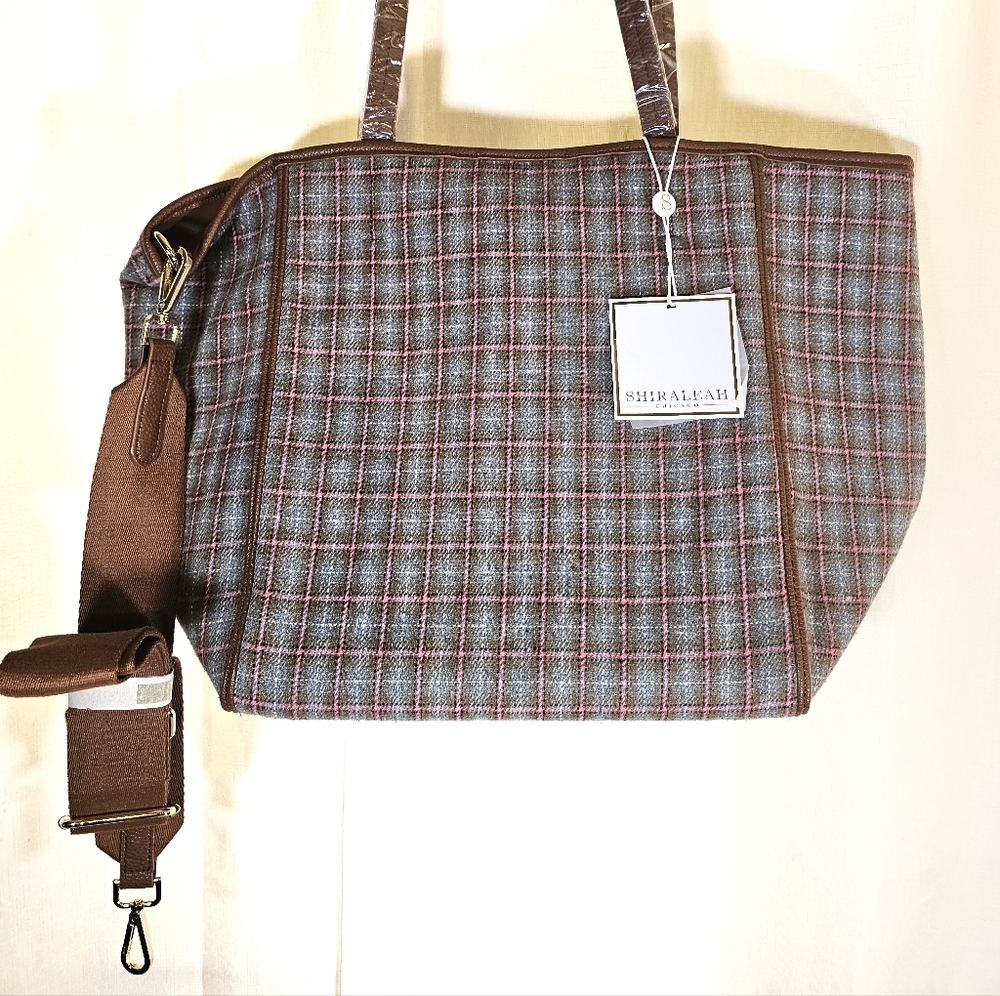 2/$20 Shiraleah Chicago Plaid Tote
